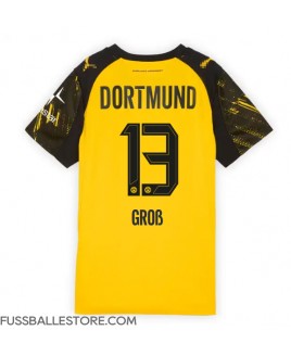 Günstige Borussia Dortmund Pascal Gross #13 Heimtrikot Damen 2025-26 Kurzarm Günstige Borussia Dortmund Pascal Gross #13 Heimtrikot Damen 2025-26 Kurzarm